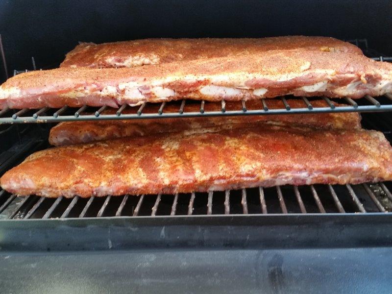 4-Racks-on-the-Traeger-4th-July-2018
